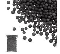 PATIKIL Perline di Schiuma, 7-9mm Palline di Schiuma, Mini Piccole Palline Perline in Polistirene per Rifornimenti Artigianali Fai-da-Te Decorazioni per Matrimoni Festa Arte, Nero