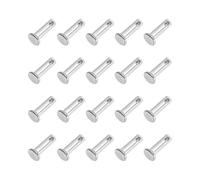 PATIKIL Perni a Testa Piana a Foro Singolo, 20 Pezzi Perno Testa Piatta in Acciaio Inossidabile 304 per Serratura a Spina per Sistemi Cardini, Argento, 4 x 12mm