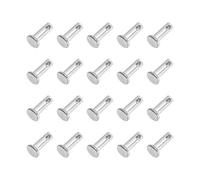 PATIKIL Perni a Testa Piana a Foro Singolo, 20 Pezzi Perno Testa Piatta in Acciaio Inossidabile 304 per Serratura a Spina per Sistemi Cardini, Argento, 4 x 10mm