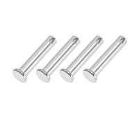 PATIKIL Perni a Testa Piana a Foro Singolo, 4 Pezzi Perno Testa Piatta in Acciaio Inossidabile 304 per Serratura a Spina per Sistemi Cardini, Argento, 8 x 40mm