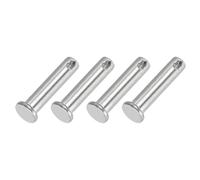 PATIKIL Perni a Testa Piana a Foro Singolo, 4 Pezzi Perno Testa Piatta in Acciaio Inossidabile 304 per Serratura a Spina per Sistemi Cardini, Argento, 8 x 35mm