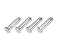 PATIKIL Perni a Testa Piana a Foro Singolo, 4 Pezzi Perno Testa Piatta in Acciaio Inossidabile 304 per Serratura a Spina per Sistemi Cardini, Argento, 8 x 30mm