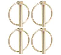 PATIKIL Perno Bloccaggio 2/5 x 2.36", 4Pz Kit Assortimento Perni Bloccaggio per Albero Perni Hardware con Anello per Carrelli Rimorchi Trattori Agricoli (10x60mm)