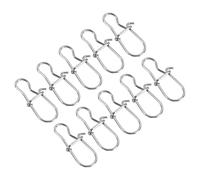 PATIKIL Pesca Gancetti, 100pz 18 Libbre Inox Rotante Attacco Kit Pesca Fascette Esca per Acqua Salata Acqua Dolce, Argento
