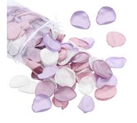 PATIKIL Petali di Rosa di Seta, Confezione da 300 Petali di Fiori Artificiali Cestino di Fiori Finti per Decorazioni Matrimoniali Cena Tavolo Corridoio, Lilla/Rosa/Bianco Crema
