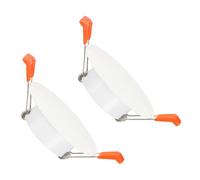 PATIKIL Piastra Copertura Soffitto Metallo 2", 2 Pz Trim Luce Incassata Montaggio a Parete Tappo Foro Downlight Pannello Decorativo Molle Clip per Aperture Rotondo 2.2"-2.8", Bianco Opaco