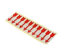 PATIKIL Piccolo Freccia Adesivi 2. 5x0. 8", 8 Foglio Auto Adesivo Gas Liquido Flusso Direzione Etichetta per Lavoro Industriale, Rosso Argento