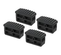 PATIKIL Piedini per Scale, 4 Pezzi Copertura Gomma Piedini Scaletta Estensione Antiscivolo Sostituzione Paraurti Sicurezza per Protezione Scale, Nero