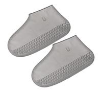 PATIKIL Pieghevole Impermeabile Silicone Scarpe Copertura, Riutilizzabili Antiscivolo Copriscarpe Pioggia Stivali Scarpe Copertura Protezioni Galosce per Esterni Pioggia Neve, Grigio