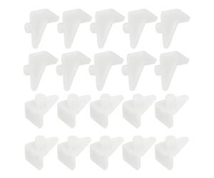 PATIKIL Pioli Supporto Mensola 0,2", 30pz Supporti in Plastica PP per Ripiani Staffe Ripiani, Pioli per Ripiani per Armadietto, Credenza, Libreria, Armadio e Teca Vetro, Bianco
