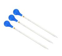 PATIKIL Pipetta Contagocce Vetro, 3pz 20ml Riutilizzabili Pipette Vetro Borosilicato Graduate con Tappo Gomma per Trasferimento Liquidi per Laboratorio, Chimica, Trasparente