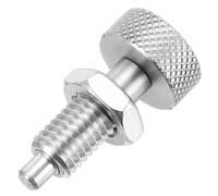 PATIKIL Pistone a molla con manico zigrinato, M10 x 1,5 Pomello di ritorno a molla Stantuffo in acciaio inossidabile 304 retrattile con filettatura grossa per apparecchiature industriali