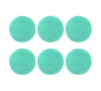 PATIKIL Pompon in Finta Pelliccia per Cappello, 6 Pz Pompon Morbidi e Soffici con Anello Elastico per Portachiavi Cappello a Maglia Sciarpe Guanti Borsa Natale, Verde Chiaro