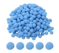 PATIKIL Pon pon da 0.4 pollici per lavoretti, 500pcs mini pon pon sfusi, palline soffici elastiche per Cappello, arte natalizia fai-da-te, azzurro cielo