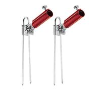 PATIKIL Porta canna da pesca, 2 pezzi, supporto per canna da pesca, supporto a terra, supporto pieghevole staffa da pesca, torretta per spiaggia, rosso