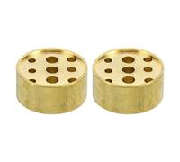 PATIKIL Porta Incenso, 2pz Porta Incenso in Ottone per Bastoncini e Coni con Base a 9 Fori per Yoga, Spa, Casa, Ufficio, Diametro 0,8" Altezza 0,4"