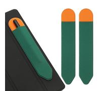 PATIKIL Porta Matita Per Stylus 2 Pezzi Custodia Penna Adesiva Elastica Tasca Porta Stylus Accessori Per Custodia Tablet Notebook Esterno Verde Scuro/Arancione