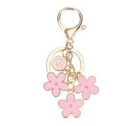 PATIKIL Portachiavi Charm con Fiore Rosa, Grazioso Portachiavi Smaltato con Iniziale Floreale e Ciondolo con Lettera G per Donna, Borsa, Zaino, Accessori