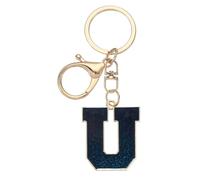 PATIKIL Portachiavi Con Lettera Iniziale, Charm Per Borsa Alfabeto Portachiavi Auto Ciondolo Lettera U Charm Per Portachiavi Portafoglio Borsetta Zaino, Blu Scuro