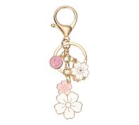 PATIKIL Portachiavi Iniziale Charm A Fiore Lettera G Per Donne Rosa