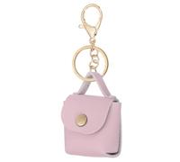 PATIKIL Portachiavi Pelle Pu per Borsa, Portachiavi con Portamonete, Porta Auricolari, Porta Monete, Decorazione per Borsa, Ciondolo Carino, Portachiavi, Rosa