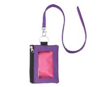 PATIKIL Portafoglio Minimalista Con Protezione RFID E Finestra Per Documenti Portafoglio Piccolo Impermeabile Con Cerniera Portacarte RFID Con Cordino Per Carte Contanti Purple/Rose