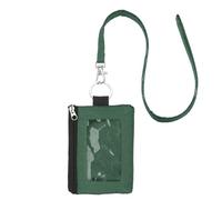 PATIKIL Portafoglio Minimalista Con Protezione RFID E Finestra Per Documenti, Portafoglio Piccolo Impermeabile Con Cerniera Portacarte Con Protezione RFID E Cordino Per Carte, Army Green