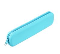 PATIKIL Portapenne In Silicone, Portamatite Rettangolare Piccolo Con Cerniera Impermeabile Estetico Morbido Portacosmetici Per Lo Studio Per Journaling E Viaggi, Azzurro Cielo