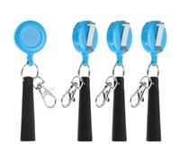 PATIKIL Portapenne Retrattile, 4 Pezzi Portapenne con Impugnatura Elastica in Silicone per Pennarelli da Falegname e Matite da Carpentiere, Blu Cielo