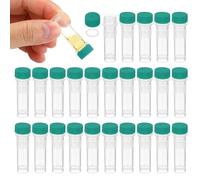 PATIKIL Provetta Criogenica Plastica da 1 ml, Fiale Criogeniche Autoportanti 25pz, Provetta Congelata Vite, Laboratorio scientifico, Tappo Verde
