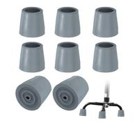 PATIKIL Puntali Per Bastone Quadrato 1 Pollice, 8 Pezzi Accessori Per Bastone Da Passeggio In Gomma Antiscivolo Sostituzione Piede Per Bastone Da Appoggio Donne Uomini, Grigio(Stile 1)