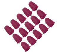 PATIKIL Punte Gomma per Dita, Confezione da 15 Copri Dita Silicone per Pollice Proteggi Dita Coperture Pad Guardia per Ufficio Conteggio Cucito, Rosso Rosa Taglia Xl