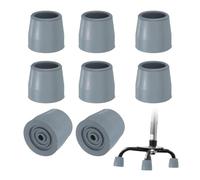 PATIKIL Punte Per Bastone Quadrato 1-1/8 Pollici, 8 Pezzi Accessori Per Bastone Da Passeggio In Gomma Antiscivolo Sostituzione Piede Per Bastone Da Appoggio Donne Uomini, Grigio(Stile 1)
