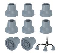 PATIKIL Punte Per Bastone Quadrato 5/8 Pollice,8 Pcs Accessori Per Bastone Da Passeggio In Gomma Antiscivolo Sostituzione Piede Per Bastone Da Appoggio Donne Uomini Anziani,Grigio(Stile 3)
