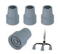 PATIKIL Punte per Bastone Quadripode 3/4 di Pollice, 4 Pezzi Accessori Antiscivolo in Gomma per Bastoni da Cammino Piedi di Ricambio per Bastoni da Piede Uomini Donne, Grigio (Stile 2)