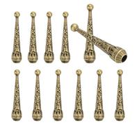 PATIKIL Punte per Cravatta Bolo, 12Pz 2" Lungo Lega Forniture Bolo Tie Estremità Ricambio Cappucci Fine Corda 5.5mm Diametro per Artigianato Abbigliamento Decorativo, Bronzo Vintage