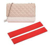PATIKIL Purse Base Shaper 7 x 1.2 Inch, 2 Pcs Purse Bottom Insert Felt Bag Shaper Saver Liner Board for Wallet on Chain Bags, Red