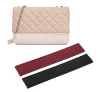 PATIKIL Purse Base Shaper 7 x 1.2 Inch, 2 Pcs Purse Bottom Insert Felt Bag Shaper Saver Liner Board for Wallet on Chain Bags, Black/Wine Red