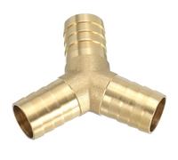 PATIKIL Raccordo a Barbetta Ottone 5/8", Raccordo a Unione a Barbetta Tipo Y Metalli, Connettore Riparatore a Barbetta Adattatore a Compressione per Tubi d'Aria Acqua Olio Carburante Gas