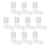 PATIKIL Raccordo a Gomito a L per Tubo Barb da 1/2" G x 1/2", 5 Pz Connettore a Tubo Barbato in Plastica Giunto Flessibili Connettore Tubo Acquario per Gas Carburante Liquido Aria