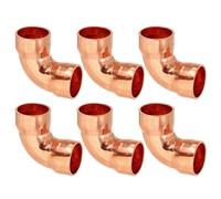 PATIKIL Raccordo in Rame a Gomito da 14mm Id e 1mm Spessore, 6pz Raccordo per Tubo in Rame Puro 99,9% Raccordo per Tubo a Raggio Corto con Connessione a Saldare per Hvac