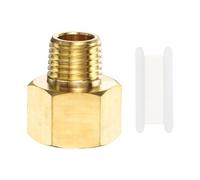 PATIKIL Raccordo per tubi in ottone, 3 pezzi, 1/4" NPT maschio a 3/8" NPT femmina, adattatori di prolunga in ottone per acqua e gas refrigerazione