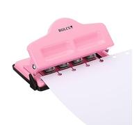 PATIKIL Rilegatura Disco Foro Perforatore, 4 Fori Carta Perforatore per A7/A6/A5/A4/A3 Disco Agenda Rilegata, Album Ritagli, o Taccuino, Perfora fino a 5 Fogli (rosa)
