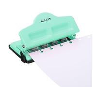 PATIKIL Rilegatura Disco Foro Perforatore, 4 Fori Carta Perforatore per A7/A6/A5/A4/A3 Disco Agenda Rilegata, Album Ritagli, o Taccuino, Perfora fino a 5 carte (blu Chiaro)