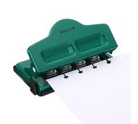 PATIKIL Rilegatura Disco Foro Perforatore, 4 Fori Carta Perforatore per A7/A6/A5/A4/A3 Disco Agenda Rilegata, Album Ritagli, o Taccuino, Perfora fino a 5 Fogli (Verde Scuro)