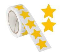 PATIKIL Rotolo di Adesivi a Stella 1.9cm, 500Pz Stelline Adesive Premio Autoadesivi a Forma di Stella per Decorativi Tabelle di Comportamento Forniture Insegnanti e Lavori DIY, Giallo