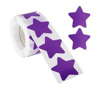 PATIKIL Rotolo di Adesivi a Stella 3.8cm, 500Pz Stelline Adesive Premio Autoadesivi a Forma di Stella per Decorativi Materiale Scolastico Insegnanti e Lavori Creativi Fai Da Te, Viola