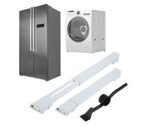 PATIKIL Rulli Elettrodomestici, 2pz Slitta Elettrodomestici 24 Ruote e Leva Sollevamento, Sposta Facilmente Lavatrici, Asciugatrici, Forni, Frigoriferi, Mobili Cucina, Bianco