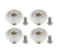 PATIKIL Rulli per Cassetti 20 Mm, 4 Set Pulegge Posizionamento Nylon, Piccola Ruota Ricambio per Cassetti Rondella a Molla e Bullone a Vite per Guide Armadi, Bianco