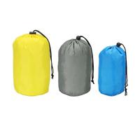 PATIKIL Sacca per Oggetti, 3pz Assortiti S/M/L, Impermeabile, Sacca da Esterno Portatile con Chiusura a Cordoncino per Campeggio, Blu Cielo, Grigio, Giallo.